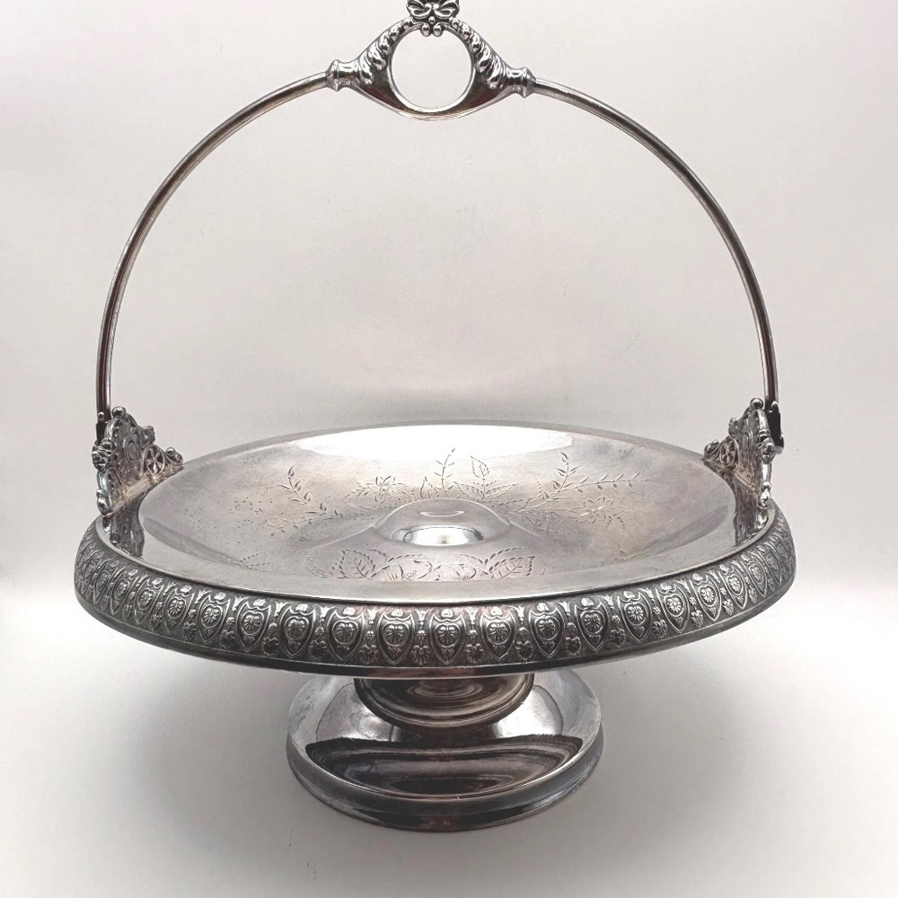 Antique Bridal Cake Basket - Quadruple Plate by Middletown Plate Co. (1880s)
